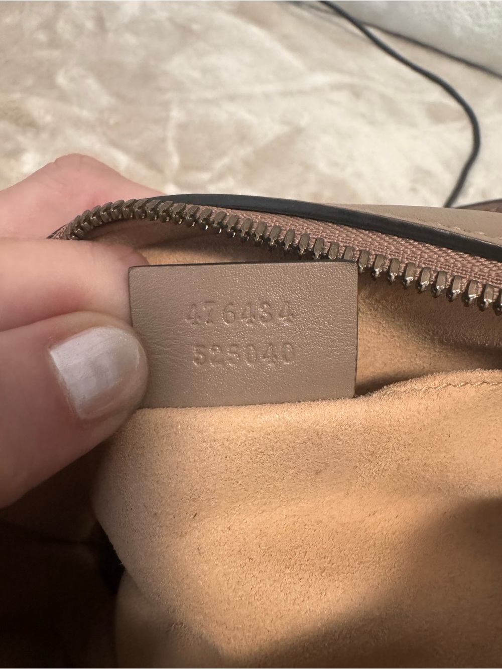 Gucci Nude Chevron GG Marmont Crossbody Belt Bag - Picture 10 of 11
